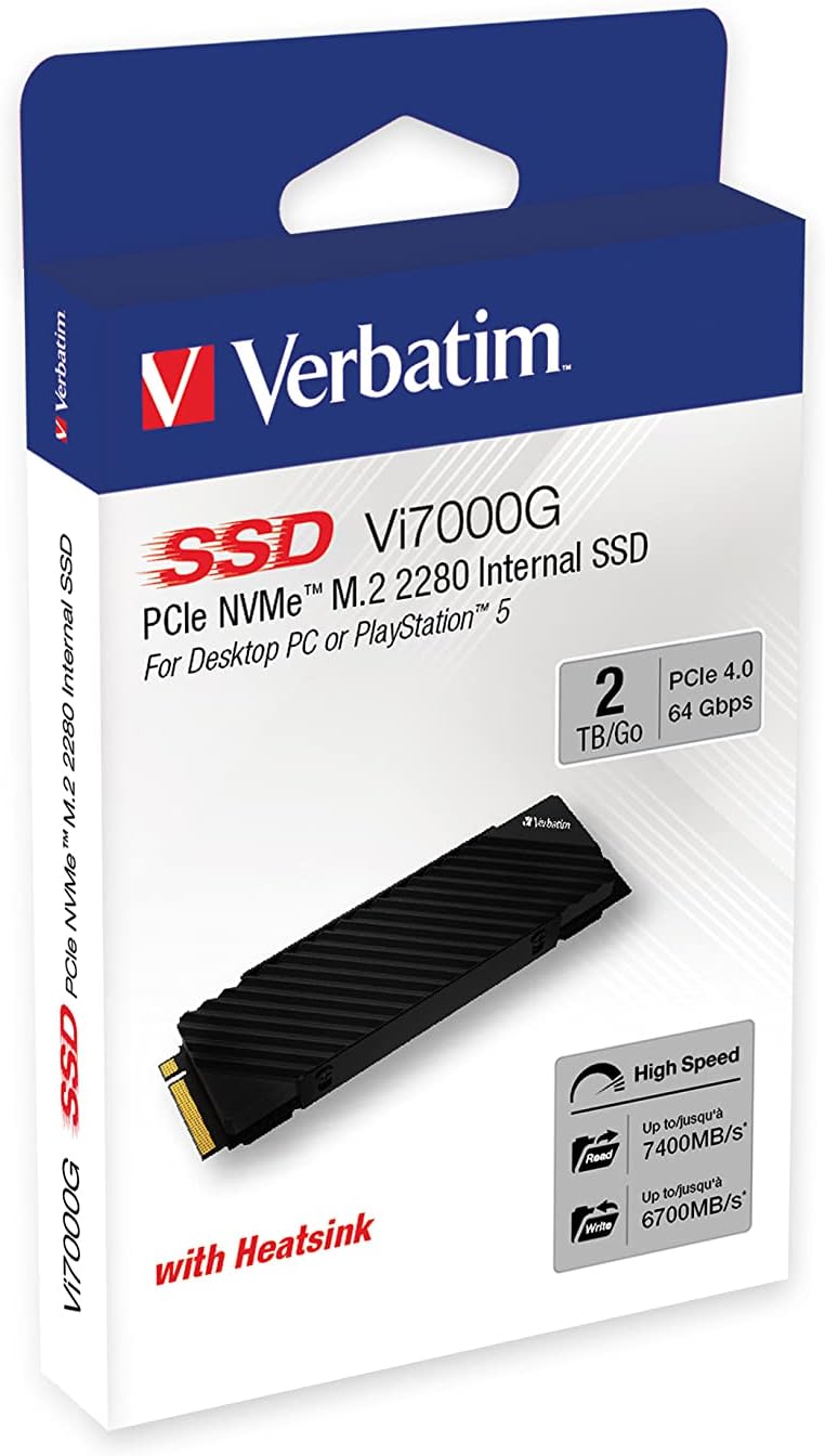 Verbatim Vi7000 2TB PCIe NVMe M.2 SSD Verbatim Vi7000 2TB PCIe NVMe M.2 SSD